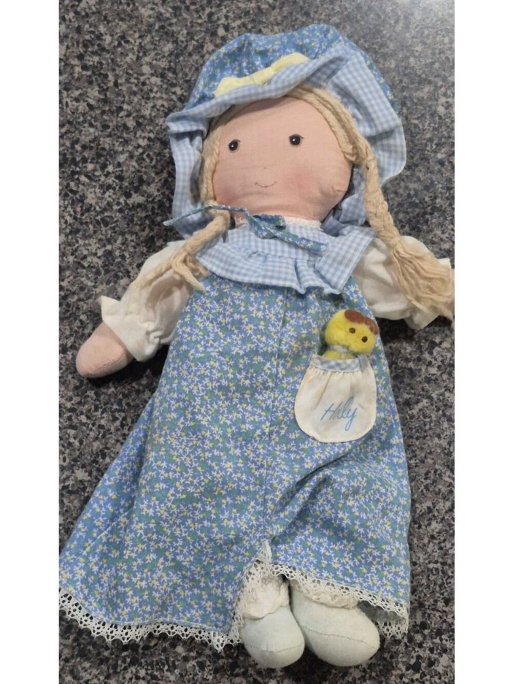 12" VINTAGE HOLLY HOBBIE KNICKERBOCKER RAG GIRL DOLL STUFFED ANIMAL PLUSH TOY - Picture 1 of 5
